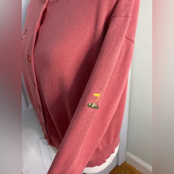 Vintage Plum-Pink Pivot Rules Golf Cardigan - Picture 3 of 7